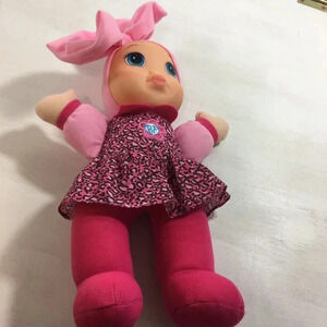 Goldberger Plush Kisses Talking Doll Says I Love You Pink 12"
